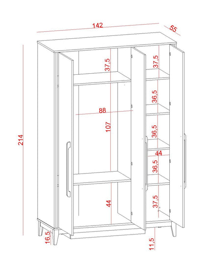 Alaçatı Üç Kapılı Dolap