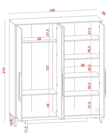 Alaçatı Dört Kapılı Dolap
