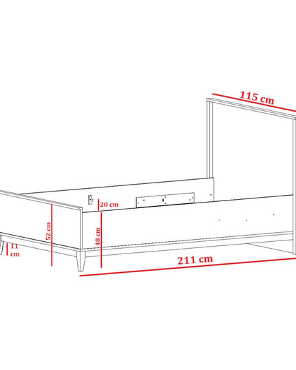 Alaçatı Amortisörlü Karyola 100x200 cm