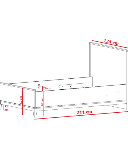 Alaçatı Amortisörlü Karyola 120x200 cm