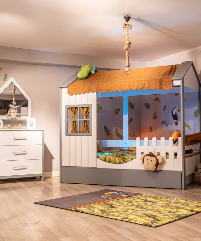 Cozy Gri Montessori Karyola 100x200 cm