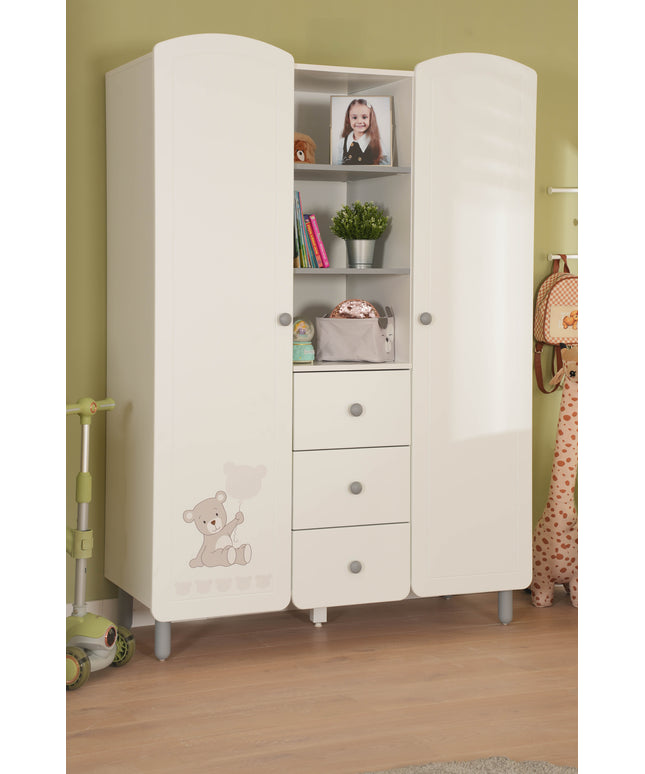 Sweet Two Bear Raflı İki Kapılı Dolap