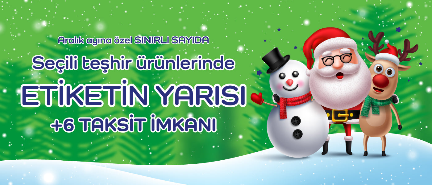 Aralıkta etiketin yarısı desek?