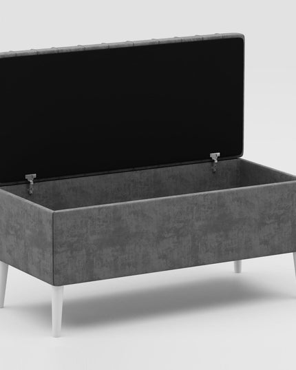 Linda Sandıklı Bench (beyaz-gri (3040))