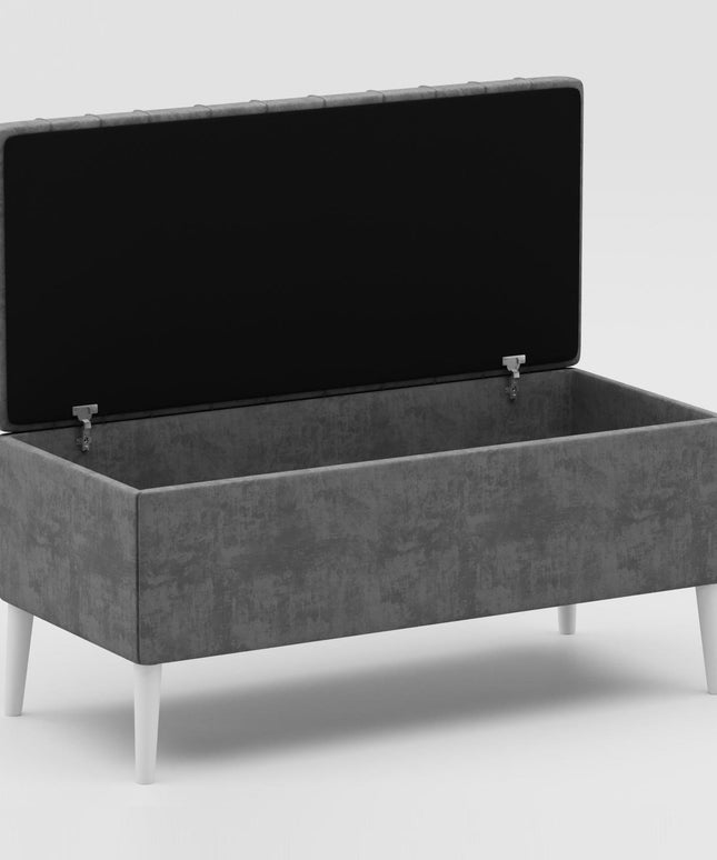 Linda Sandıklı Bench (beyaz-gri (3040))
