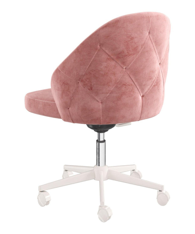 New Prestij Amortisörlü Çalışma Sandalyesi (beyaz-pembe (3010))