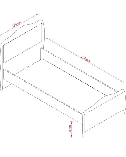 Prestij Beyaz Karyola 100x200 cm