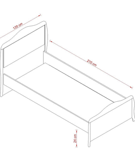 Prestij Krem Karyola 100x200 cm