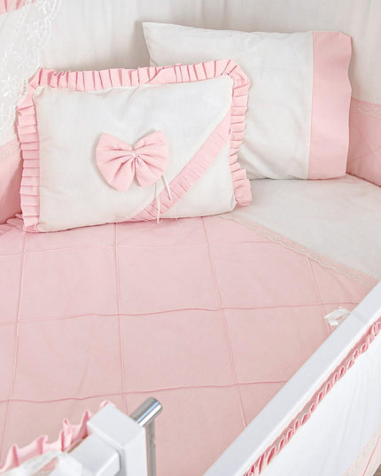 Bambino Pembe Pamuklu Bebek Uyku Seti 70x110 cm