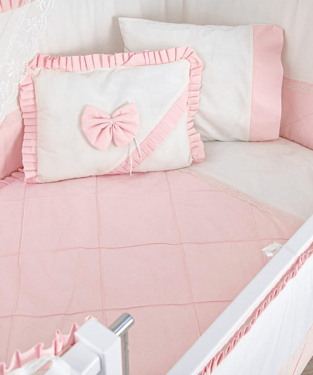 Bambino Pembe Pamuklu Bebek Uyku Seti 70x110 cm