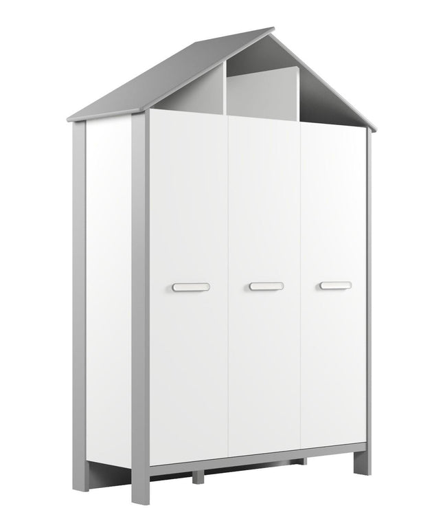 Cozy Gri Üç Kapılı Dolap