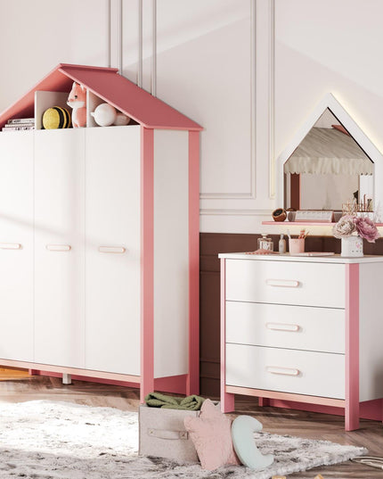 Cozy Pembe Şifonyer