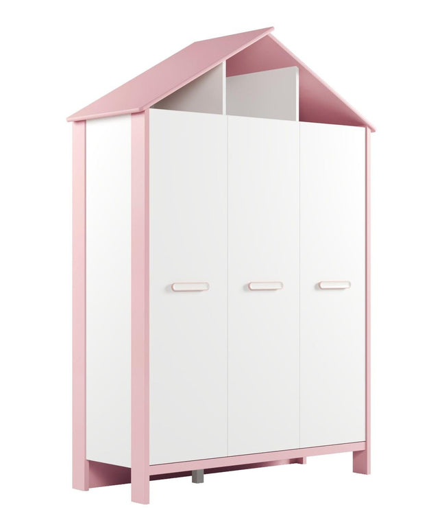 Cozy Pembe Üç Kapılı Dolap