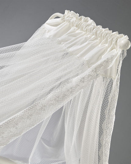 Kral Anne Yanı Ahşap Sallanır Beşik 60x120 cm (beyaz-ekru)