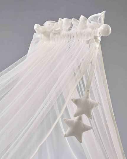 Kral Anne Yanı Ahşap Sallanır Beşik 60x120 cm (gri-motto ekru)