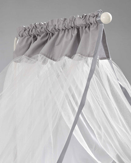 Kral Anne Yanı Ahşap Sallanır Beşik 60x120 cm (gri-gri)