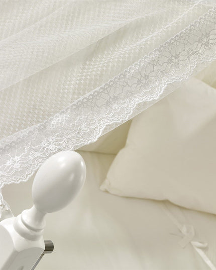 Kral Anne Yanı Ahşap Sallanır Beşik 60x120 cm (beyaz-ekru)