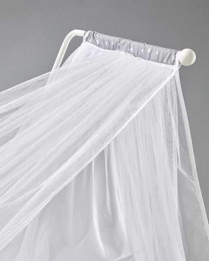 Kral Anne Yanı Ahşap Sallanır Beşik 60x120 cm (beyaz-moon)