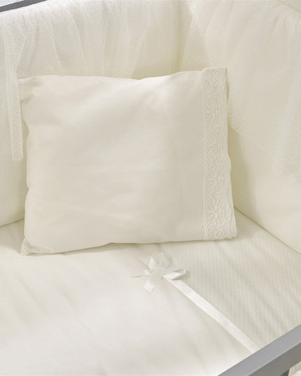 Mia Anne Yanı Ahşap Sallanır Beşik 60x120 cm (gri-ekru)
