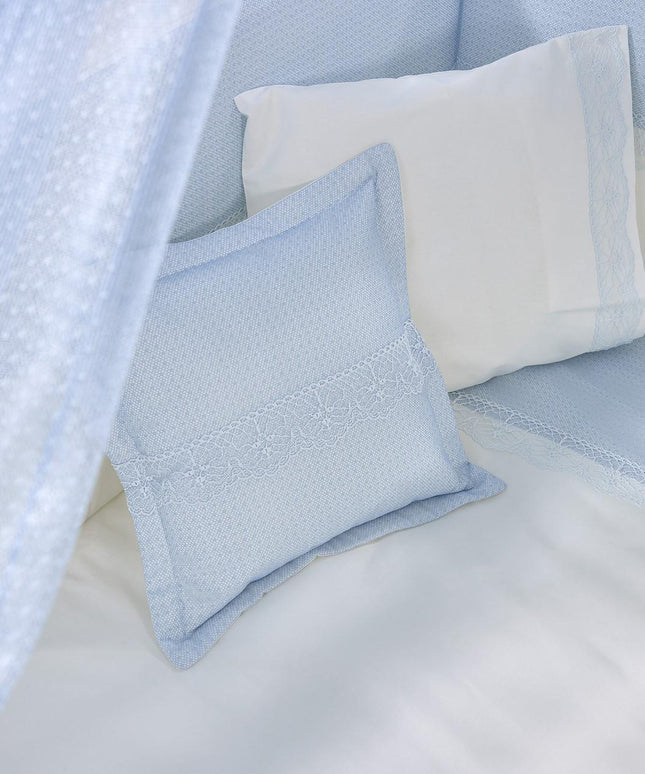 Mondo İncili Mavi Pamuklu Bebek Uyku Seti 60x120 cm