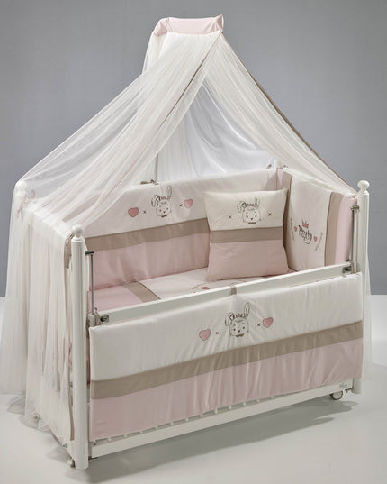 Mondo Anne Yanı Ahşap Sallanır Beşik 60x120 cm (beyaz-pretty)