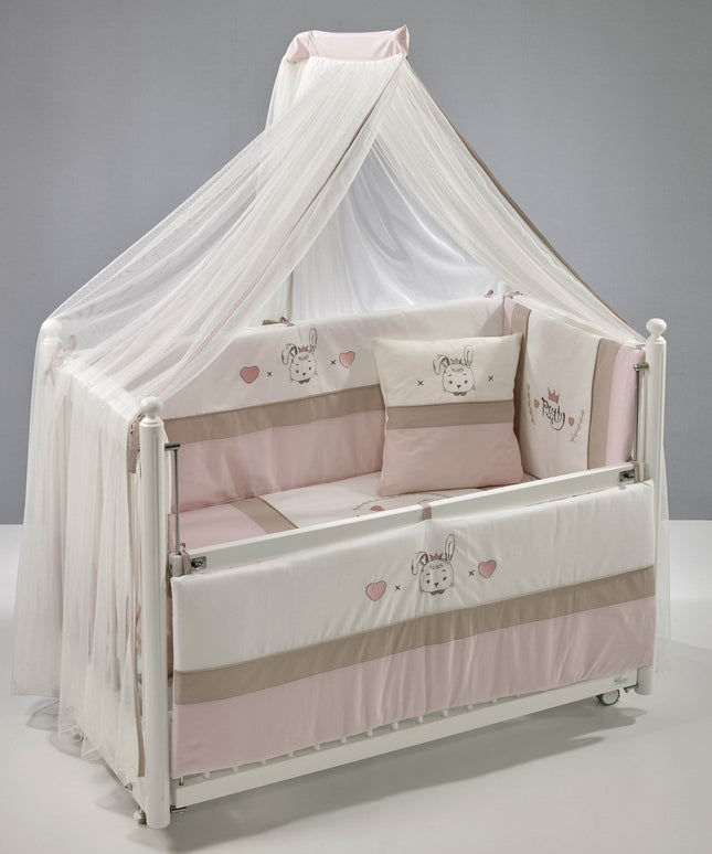 Mondo Anne Yanı Ahşap Sallanır Beşik 60x120 cm (beyaz-pretty)