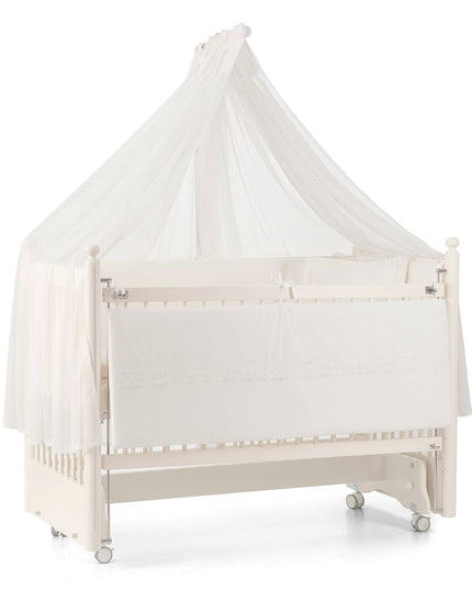 Mondo Anne Yanı Ahşap Sallanır Beşik 60x120 cm (krem-krem)