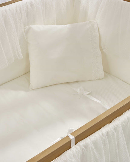 Mondo Anne Yanı Ahşap Sallanır Beşik 60x120 cm (naturel-ekru)