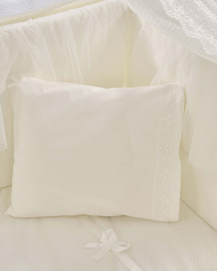 Mondo Anne Yanı Ahşap Sallanır Beşik 60x120 cm (krem-ekru)