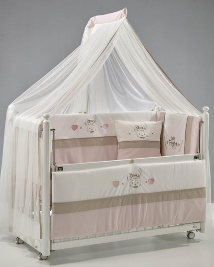 Mondo Anne Yanı Ahşap Sallanır Beşik 60x120 cm (beyaz-pretty)
