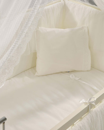 Mondo Anne Yanı Ahşap Sallanır Beşik 60x120 cm (krem-ekru)