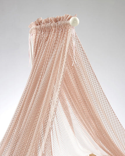 Mood Anne Yanı Ahşap Sallanır Beşik 50x90 cm (naturel-pembe)