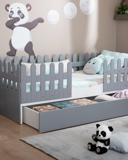 Soft Gri Montessori Karyola 90x190 cm