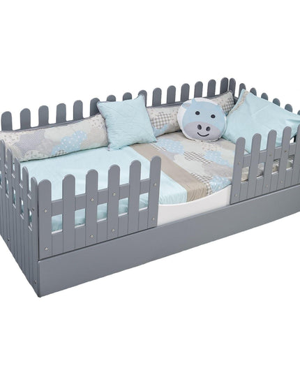 Soft Gri Montessori Karyola 90x190 cm