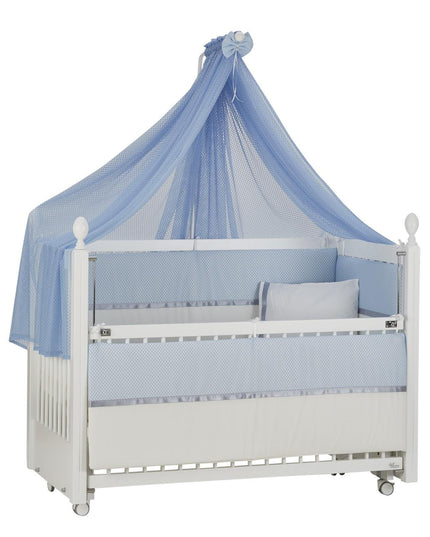 Fiore Mavi Pamuklu Bebek Uyku Seti 60x120 cm