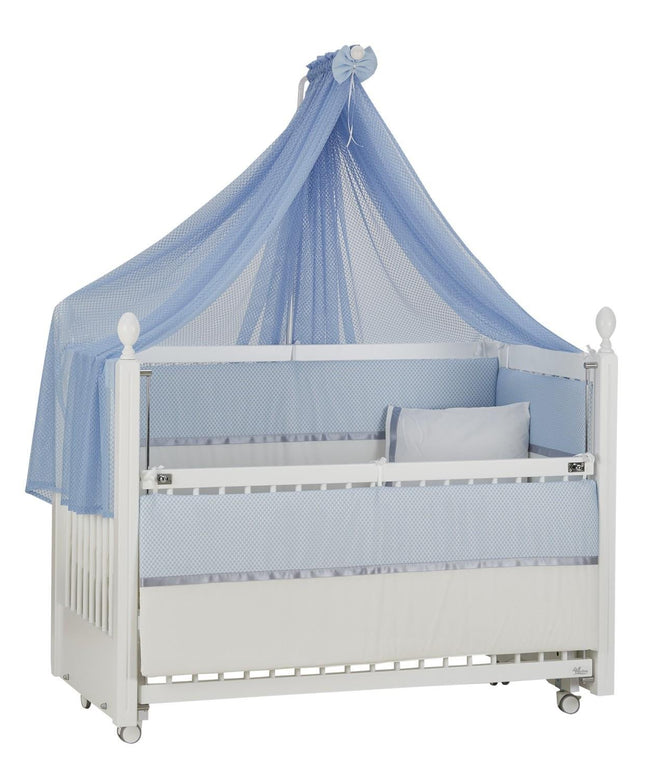 Fiore Mavi Pamuklu Bebek Uyku Seti 60x120 cm