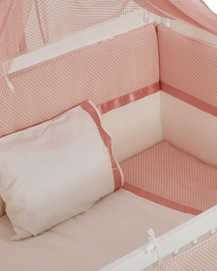 Fiore Pembe Pamuklu Bebek Uyku Seti 60x120 cm