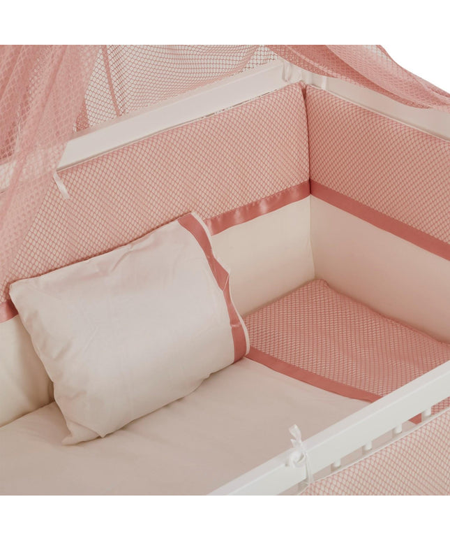 Fiore Pembe Pamuklu Bebek Uyku Seti 60x120 cm