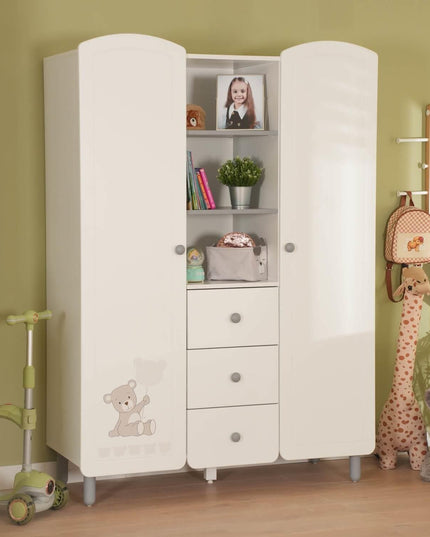 Sweet Bear Raflı İki Kapılı Dolap