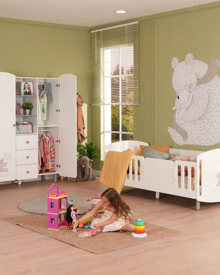 Sweet Bear Raflı İki Kapılı Dolap