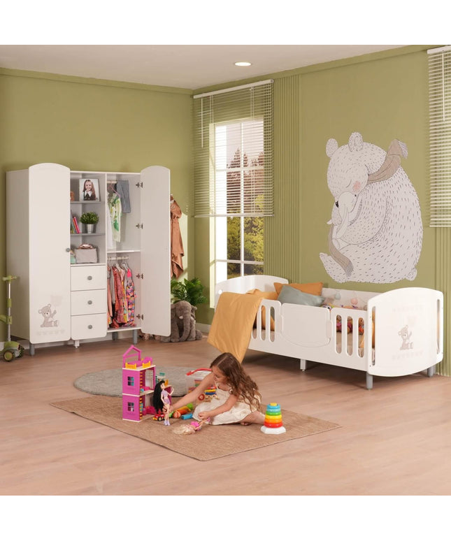 Sweet Bear Raflı İki Kapılı Dolap