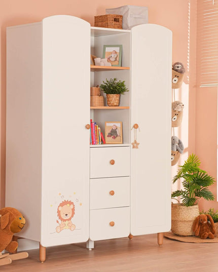 Sweet Lion Raflı İki Kapılı Dolap