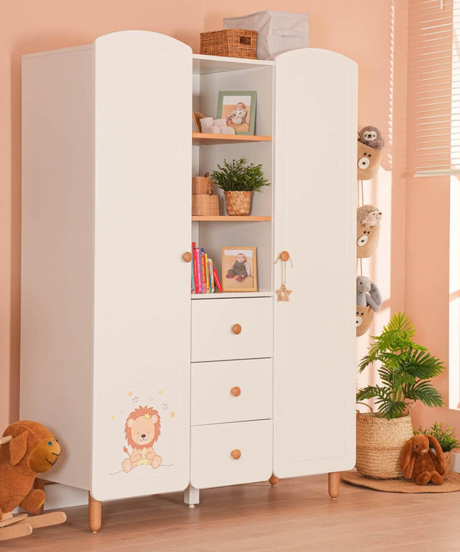 Sweet Lion Raflı İki Kapılı Dolap