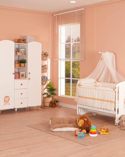 Sweet Lion Raflı İki Kapılı Dolap