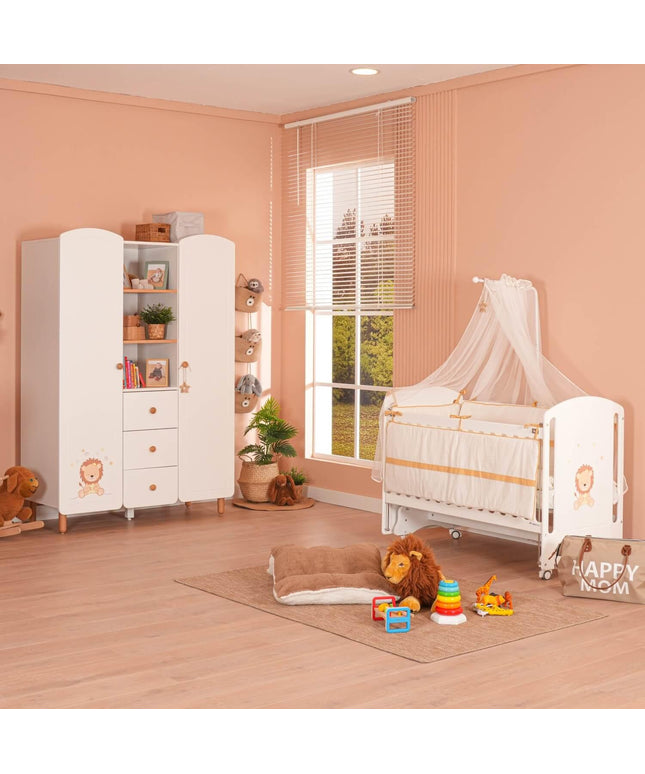 Sweet Lion Raflı İki Kapılı Dolap