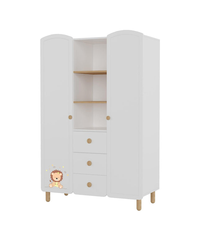 Sweet Lion Raflı İki Kapılı Dolap