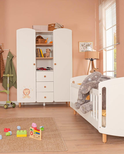 Sweet Lion Raflı İki Kapılı Dolap